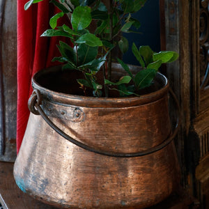 Large French Copper Cauldron