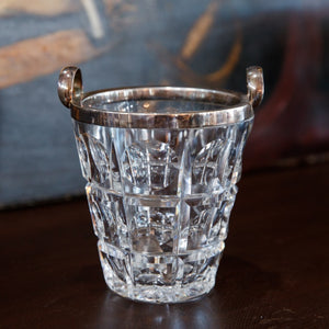 French Mid Century Crystal Ice Bucket