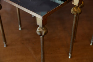 Original French Mid Century Mirrored Table Nest