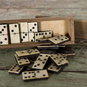 Vintage Box Of  French Dominos