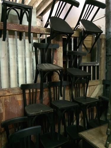 French Black Bistro Chairs